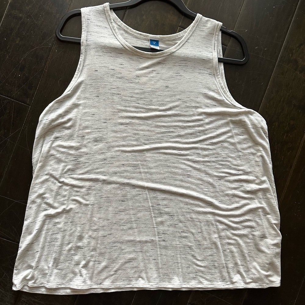 White/Gray Sleeveless Women's Tank Top “XL”